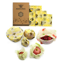 Load image into Gallery viewer, Reusable Beeswax Cloth Wrap Food Fresh Bag Lid Cover Stretch Lid Jungle Party Bees wax wrap plastic wrap