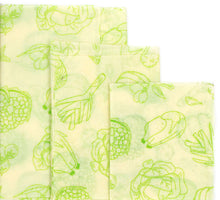 Load image into Gallery viewer, Reusable Beeswax Cloth Wrap Food Fresh Bag Lid Cover Stretch Lid Jungle Party Bees wax wrap plastic wrap