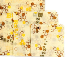 Load image into Gallery viewer, Reusable Beeswax Cloth Wrap Food Fresh Bag Lid Cover Stretch Lid Jungle Party Bees wax wrap plastic wrap