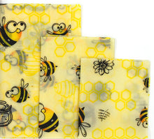 Load image into Gallery viewer, Reusable Beeswax Cloth Wrap Food Fresh Bag Lid Cover Stretch Lid Jungle Party Bees wax wrap plastic wrap