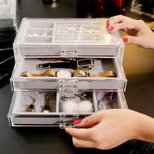 Load image into Gallery viewer, M 12 grids gray ring  storage trays high quality grey velvet jewelry ring display storage tray C171-2