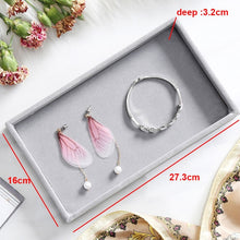 Load image into Gallery viewer, M 12 grids gray ring  storage trays high quality grey velvet jewelry ring display storage tray C171-2