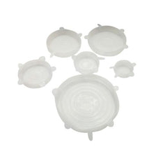 Load image into Gallery viewer, 6pcs/set Silicone Lids Durable Reusable Food Save Cover Heat Resisting Fits All Sizes and Shapes of Containers