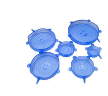 Load image into Gallery viewer, 6pcs/set Silicone Lids Durable Reusable Food Save Cover Heat Resisting Fits All Sizes and Shapes of Containers