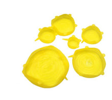 Load image into Gallery viewer, 6pcs/set Silicone Lids Durable Reusable Food Save Cover Heat Resisting Fits All Sizes and Shapes of Containers