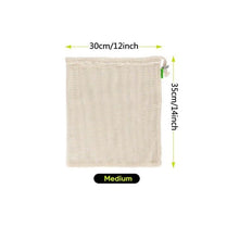 Load image into Gallery viewer, vegetable fruit bag,storage bag Reusable Produce Bags,Eco-Friendly,100% Organic Cotton Mesh Bags , Bio-degradable Kitchen