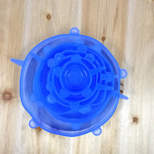 Load image into Gallery viewer, 6 pack Smile Silicone Fresh-keeping Lids Plastic Wrap Bowl Cover Fresh Cover Stretch Cover Elastic Seal Cover