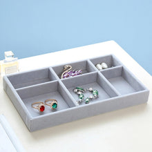 Load image into Gallery viewer, M 12 grids gray ring  storage trays high quality grey velvet jewelry ring display storage tray C171-2