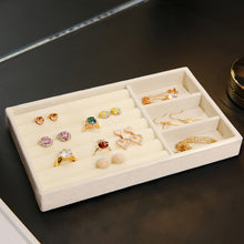 Load image into Gallery viewer, M 12 grids gray ring  storage trays high quality grey velvet jewelry ring display storage tray C171-2